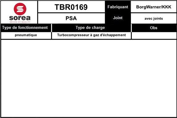 SNRA TBR0169 - Kompresors, Turbopūte autospares.lv