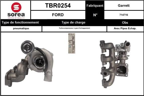 SNRA TBR0254 - Kompresors, Turbopūte autospares.lv