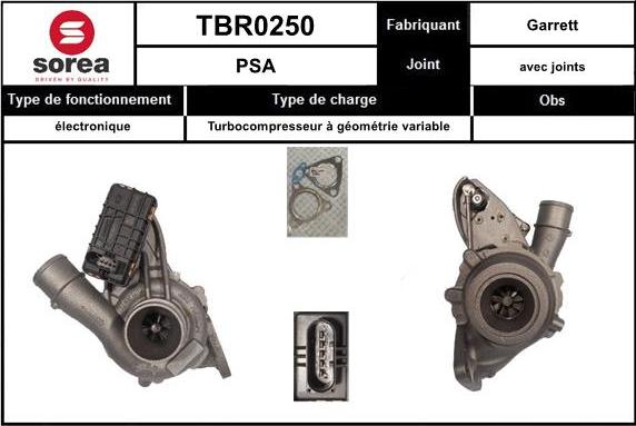 SNRA TBR0250 - Kompresors, Turbopūte www.autospares.lv