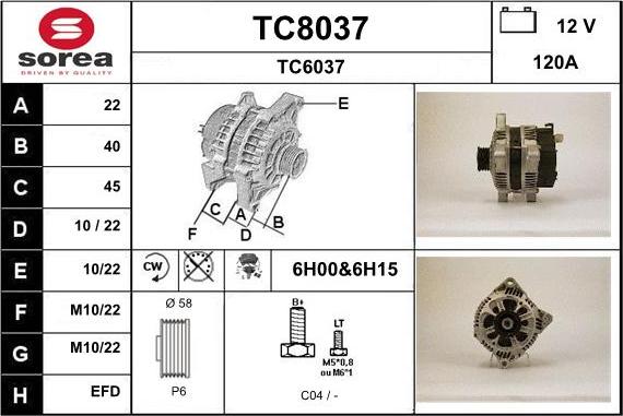 SNRA TC8037 - Ģenerators autospares.lv