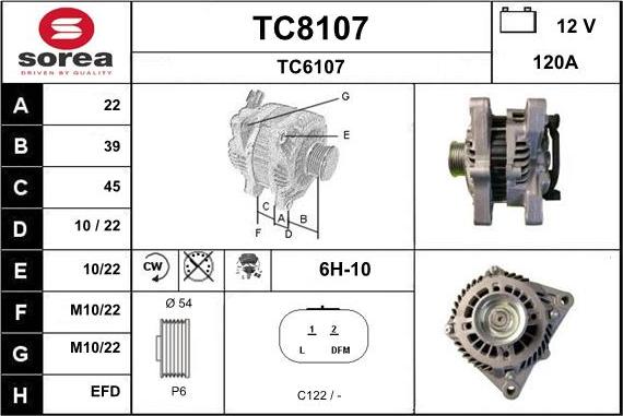 SNRA TC8107 - Генератор www.autospares.lv