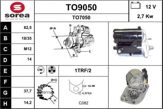 SNRA TO9050 - Starter www.autospares.lv