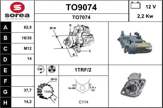 SNRA TO9074 - Starter www.autospares.lv