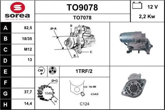 SNRA TO9078 - Starter www.autospares.lv