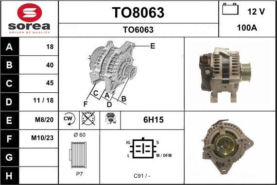 SNRA TO8063 - Генератор www.autospares.lv