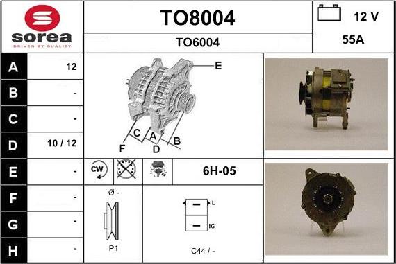 SNRA TO8004 - Ģenerators autospares.lv