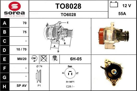 SNRA TO8028 - Генератор www.autospares.lv