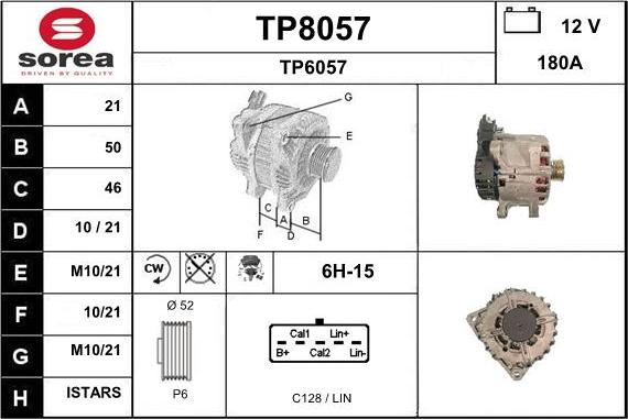 SNRA TP8057 - Alternator www.autospares.lv