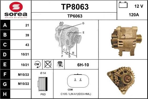 SNRA TP8063 - Генератор www.autospares.lv