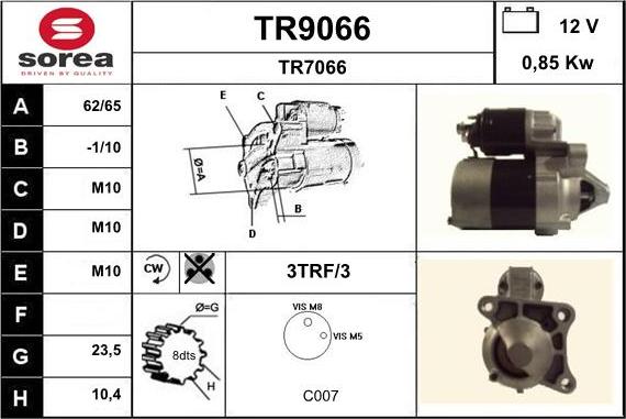 SNRA TR9066 - Starter www.autospares.lv