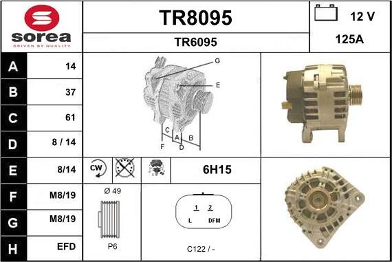 SNRA TR8095 - Ģenerators autospares.lv