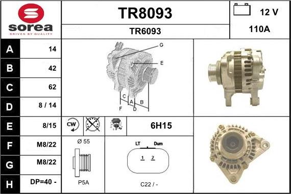 SNRA TR8093 - Ģenerators autospares.lv