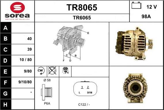 SNRA TR8065 - Ģenerators autospares.lv