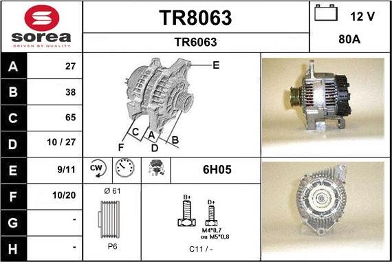 SNRA TR8063 - Ģenerators autospares.lv