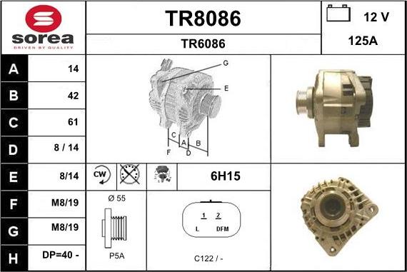 SNRA TR8086 - Генератор www.autospares.lv