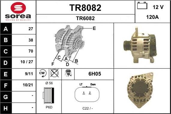 SNRA TR8082 - Генератор www.autospares.lv