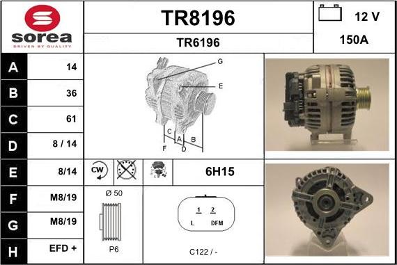 SNRA TR8196 - Ģenerators autospares.lv