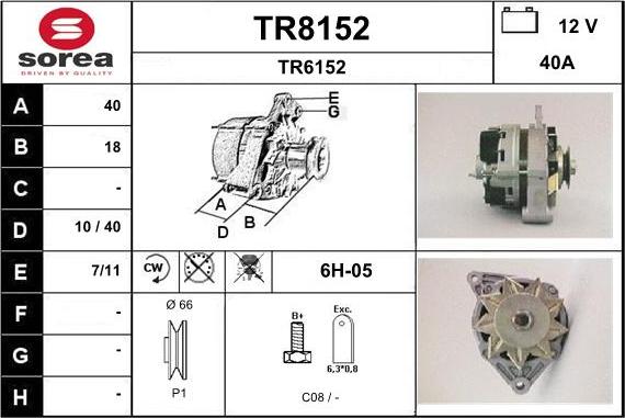 SNRA TR8152 - Ģenerators autospares.lv