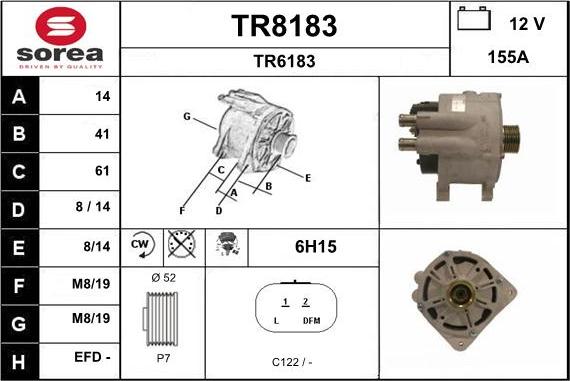 SNRA TR8183 - Alternator www.autospares.lv