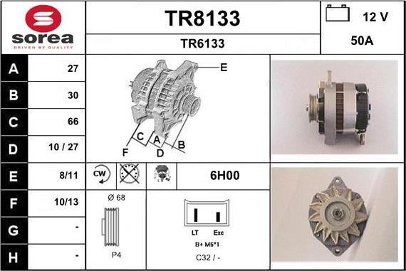 SNRA TR8133 - Ģenerators autospares.lv