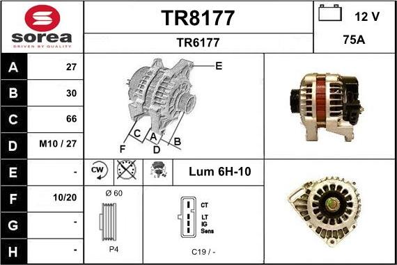 SNRA TR8177 - Ģenerators autospares.lv