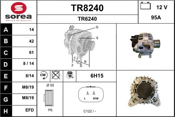 SNRA TR8240 - Ģenerators autospares.lv