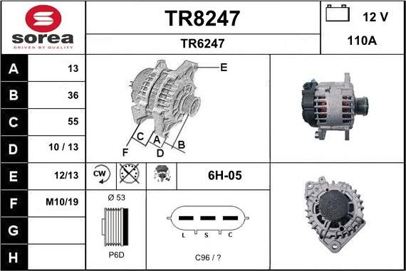 SNRA TR8247 - Ģenerators www.autospares.lv