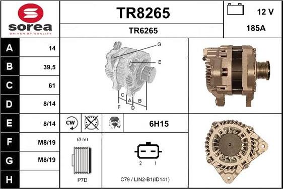 SNRA TR8265 - Ģenerators www.autospares.lv