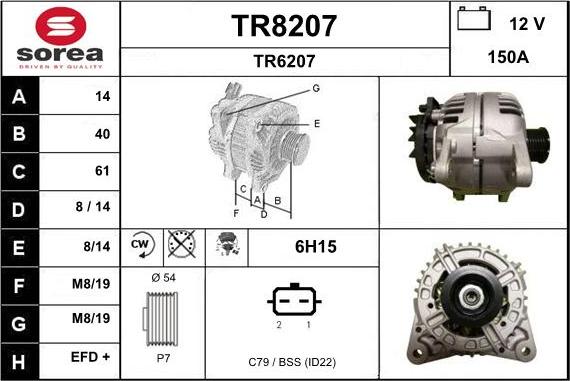 SNRA TR8207 - Ģenerators autospares.lv