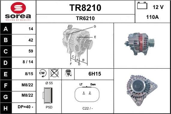 SNRA TR8210 - Ģenerators autospares.lv