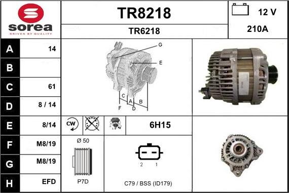 SNRA TR8218 - Ģenerators autospares.lv