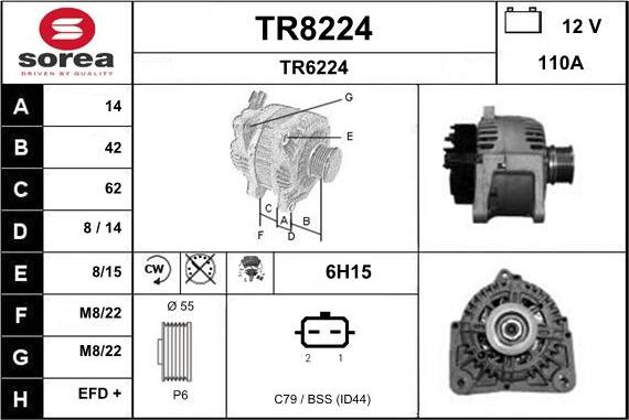 SNRA TR8224 - Генератор www.autospares.lv