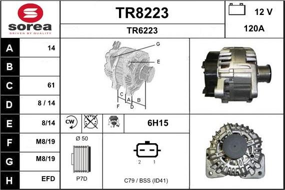 SNRA TR8223 - Ģenerators autospares.lv