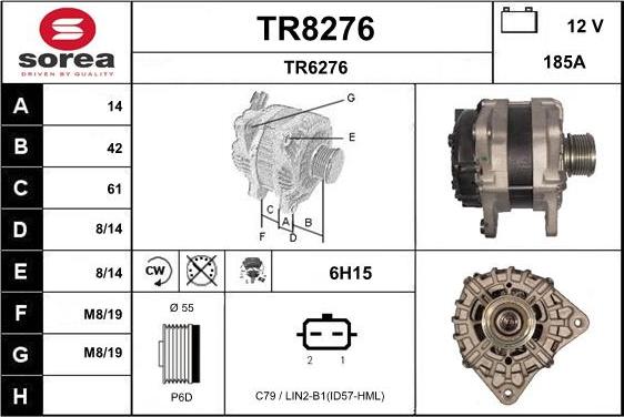 SNRA TR8276 - Генератор www.autospares.lv