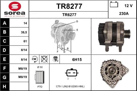 SNRA TR8277 - Генератор www.autospares.lv