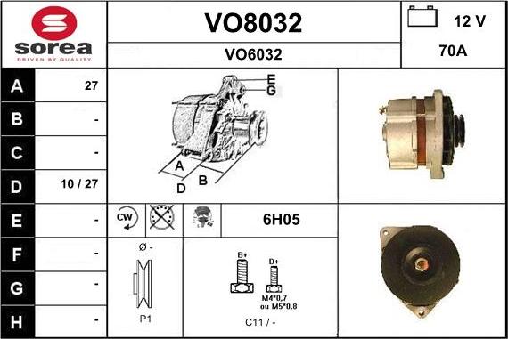 SNRA VO8032 - Генератор www.autospares.lv