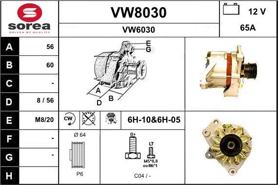 SNRA VW8030 - Генератор www.autospares.lv