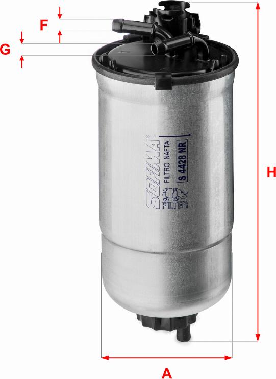 Sofima S 4428 NR - Fuel filter www.autospares.lv