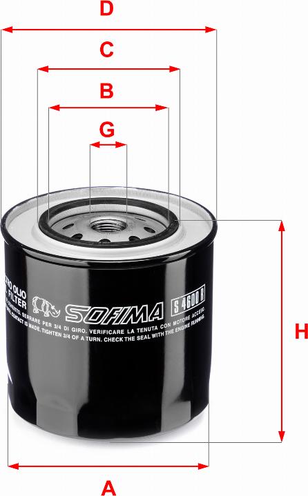 Sofima S 4600 R - Oil Filter www.autospares.lv