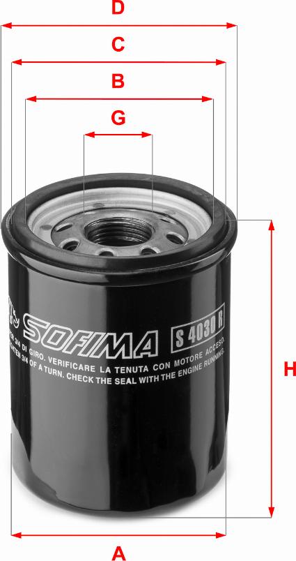 Sofima S 4030 R - Eļļas filtrs autospares.lv