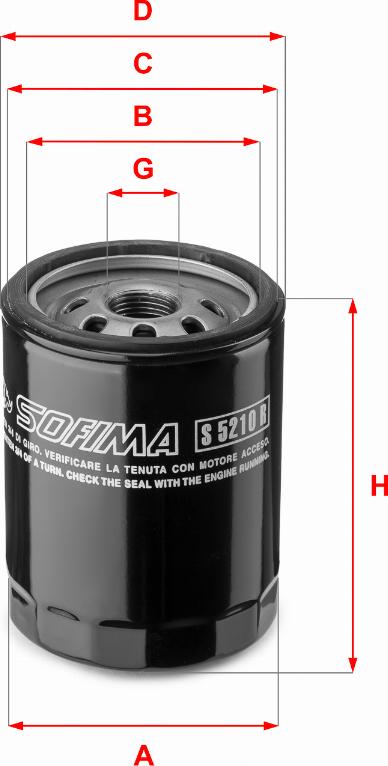 Sofima S 5210 R - Oil Filter www.autospares.lv