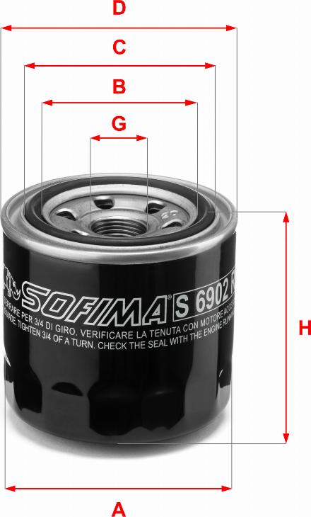 Sofima S 6902 R - Масляный фильтр www.autospares.lv