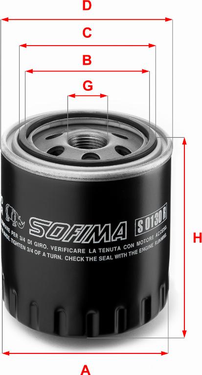 Sofima S 0130 R - Масляный фильтр www.autospares.lv