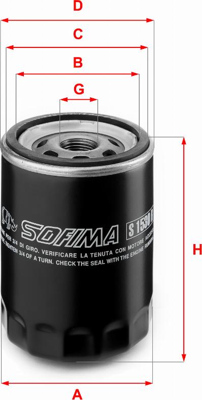 Sofima S 1530 R - Oil Filter www.autospares.lv