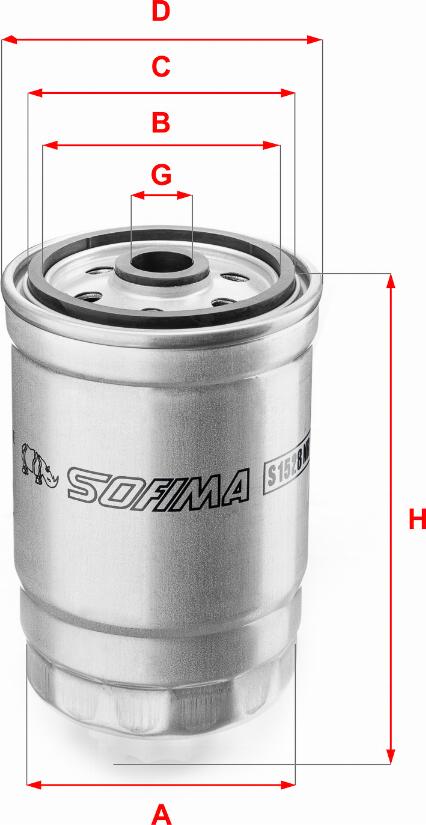 Sofima S 1528 NR - Fuel filter www.autospares.lv