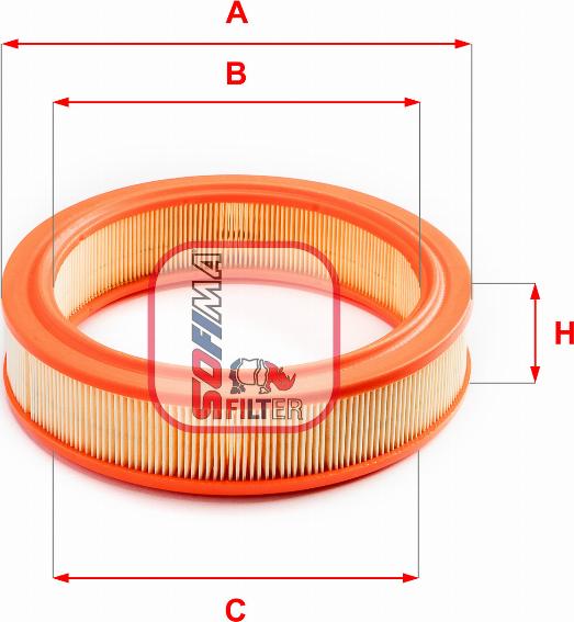 Sofima S 1066 A - Gaisa filtrs www.autospares.lv