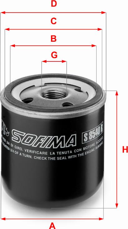 Sofima S 8540 R - Eļļas filtrs autospares.lv