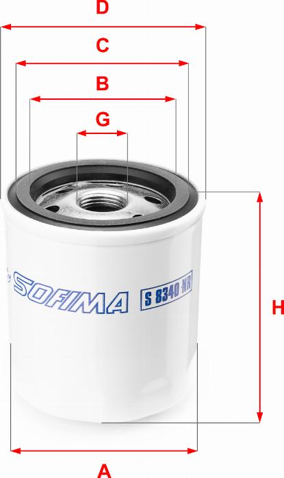 Sofima S 8340 NR - Degvielas filtrs autospares.lv