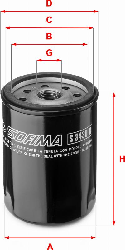 Sofima S 3430 R - Oil Filter www.autospares.lv