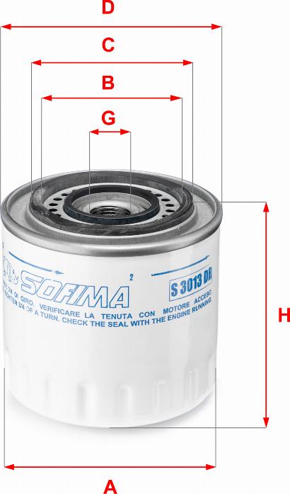 Sofima S 3013 DR - Oil Filter www.autospares.lv